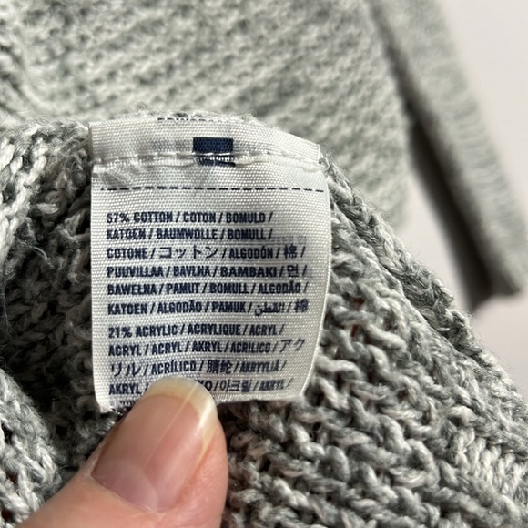 Abercrombie Est 1892 Kids V Button Down Knit Cardigan Size Large, Gray - Picture 7 of 7